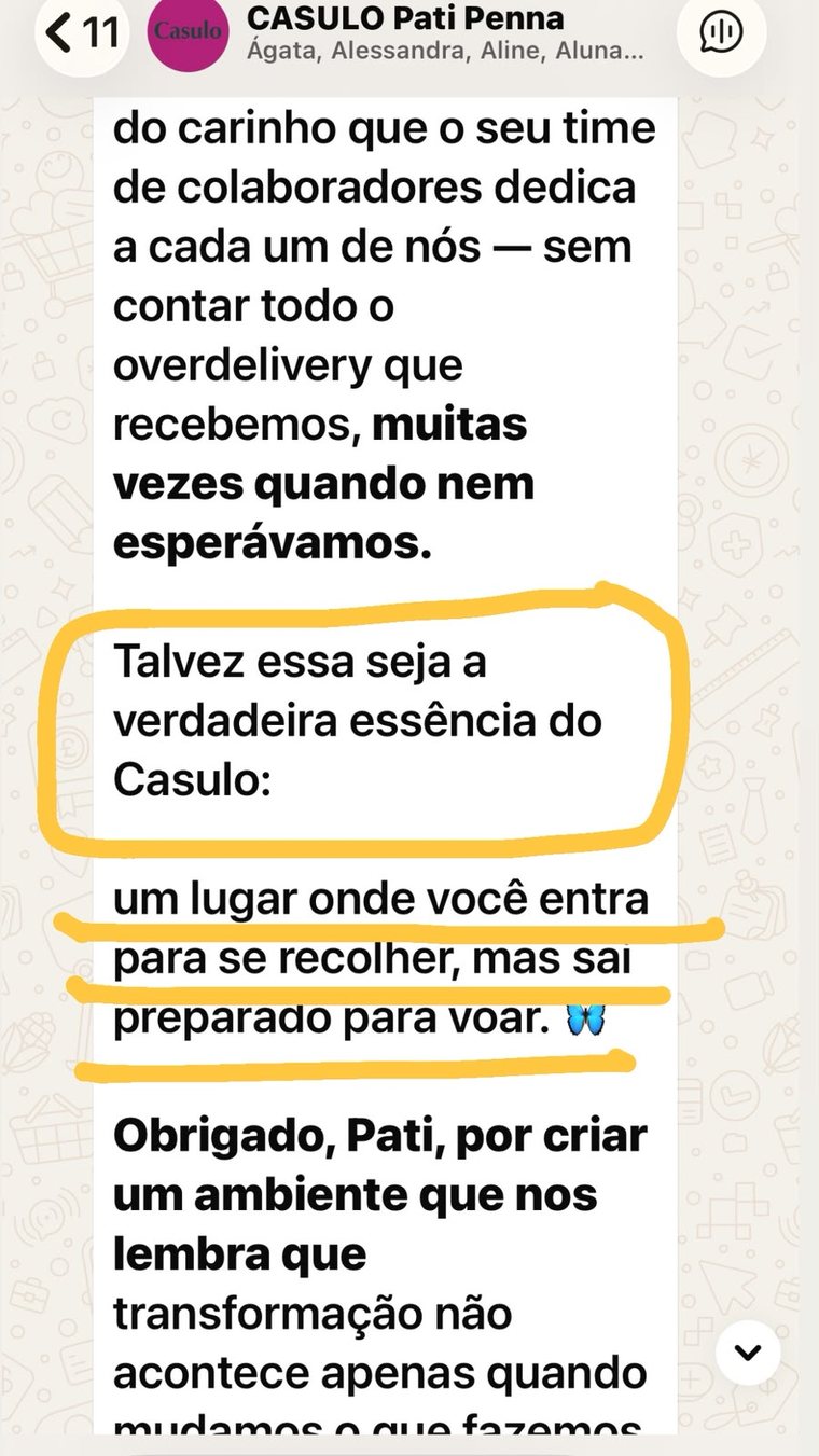 Depoimento de aluna do CASULO