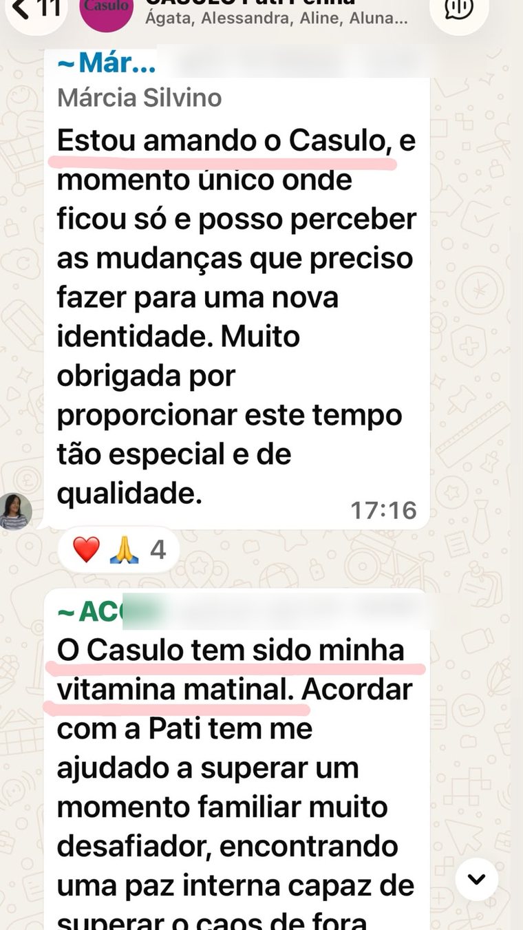 Depoimentos de alunas do CASULO